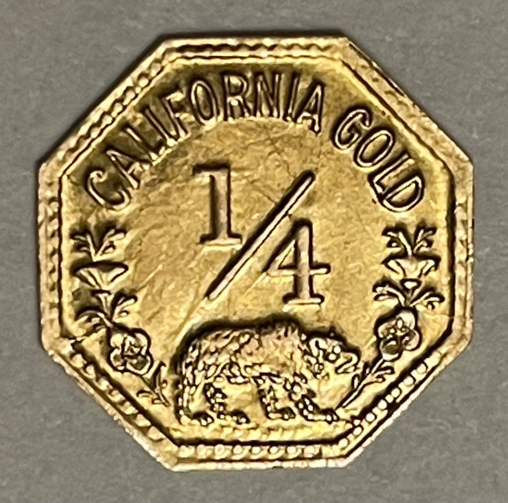 1/4 Dollar 1860. – CALIFORNIA GOLD – Numis Go