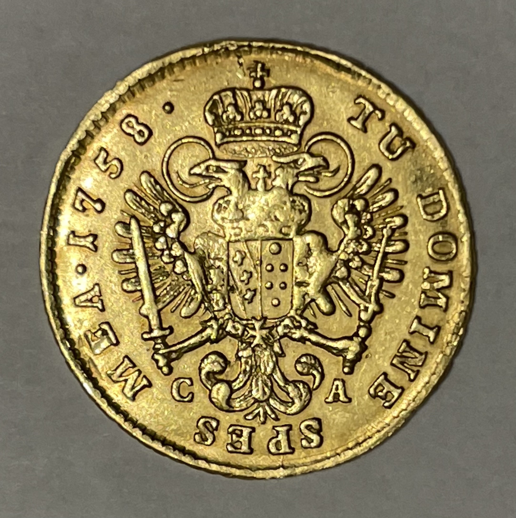 1 Dukat 1758 FRANC D G RIS A GER IER REX CA Numis Go